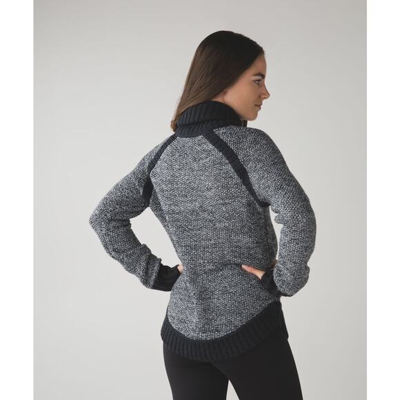Lululemon Passage To Prana Sweater Merino Wool Pullover Snap Collar - Picture 11 of 11
